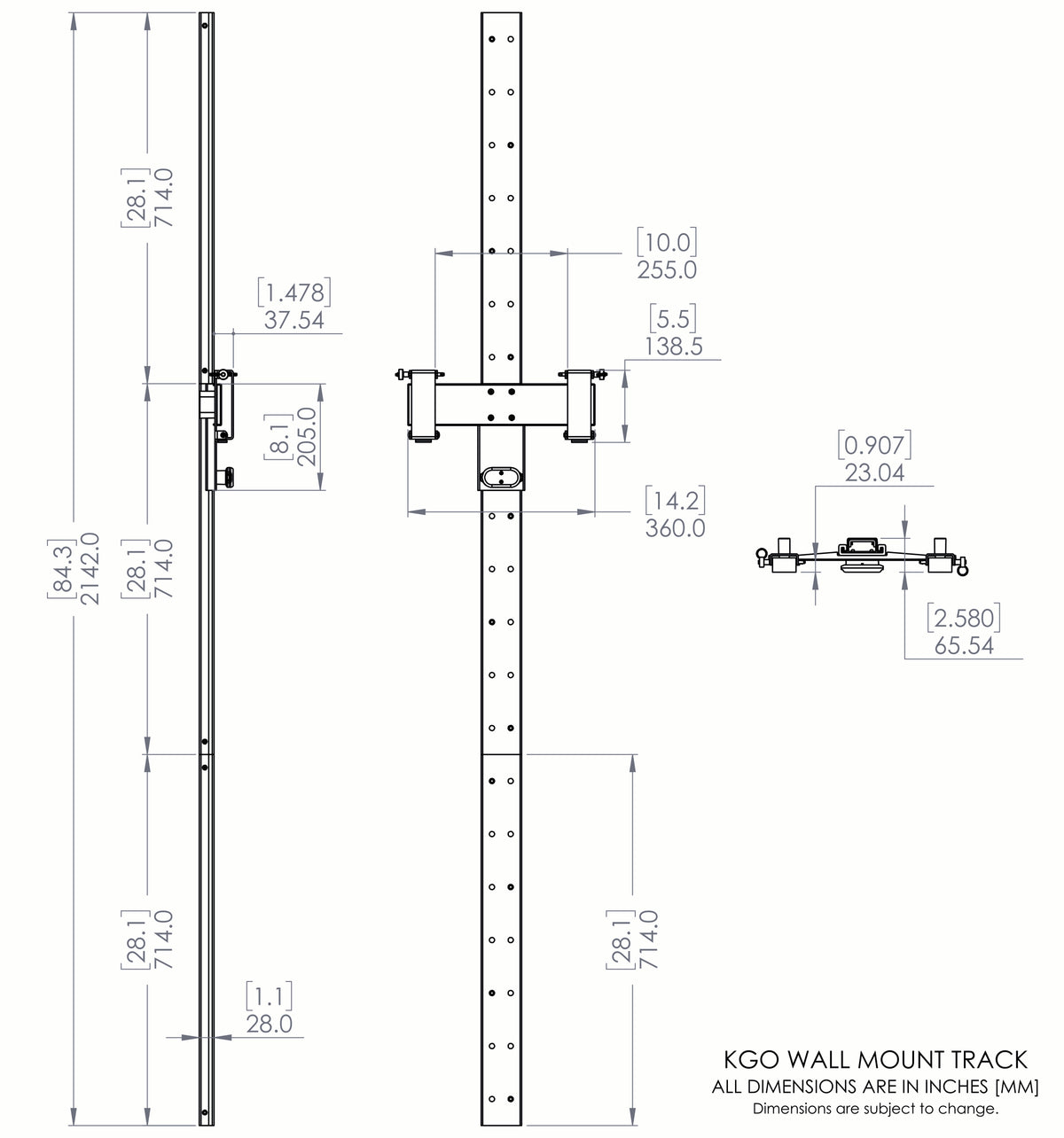 Wall Mount Track
